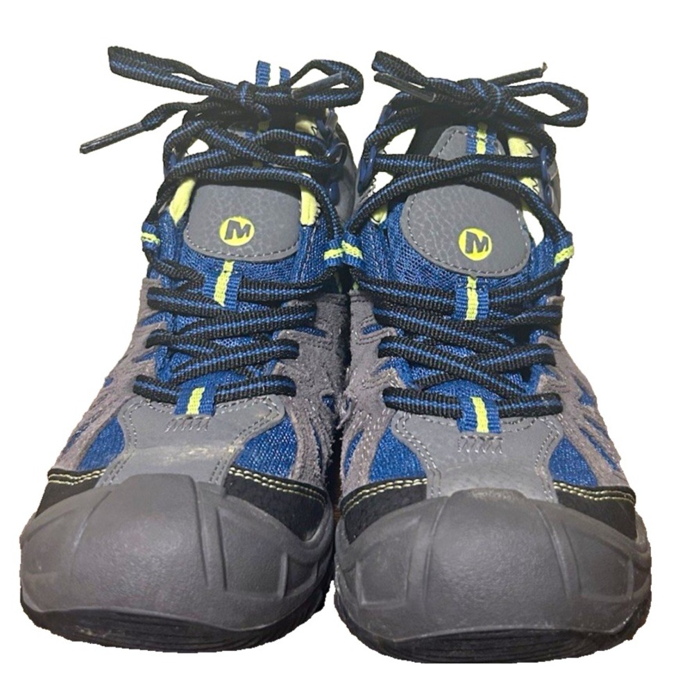 Merrell Capra Mid H2O Kids Unisex Hiking Boots Gray/Blue/Green US 13